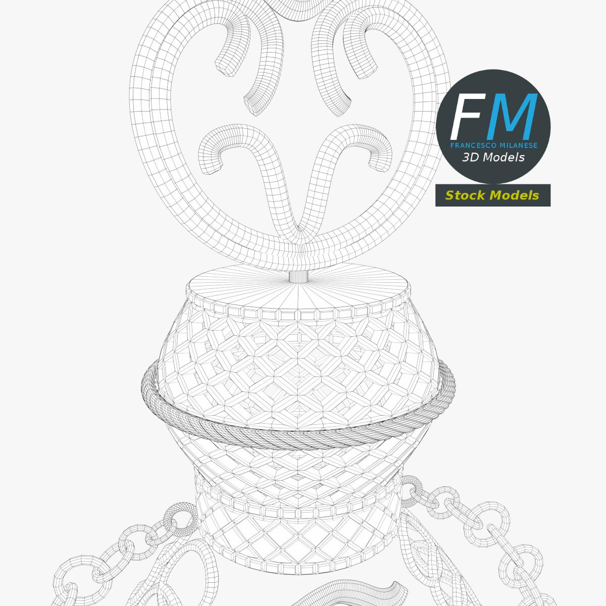 3D-Modell - Verzierte Karaffe - 08