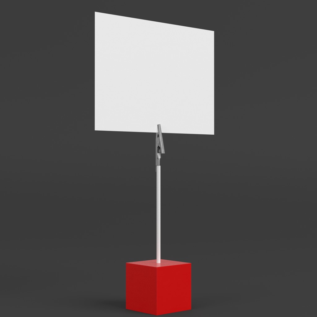 3D-Modell - Würfelförmiger Kartenhalter - 01