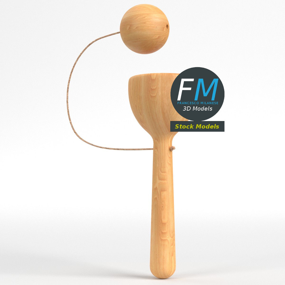 3D-Modell - Becher-und-Kugel-Spiel - 01