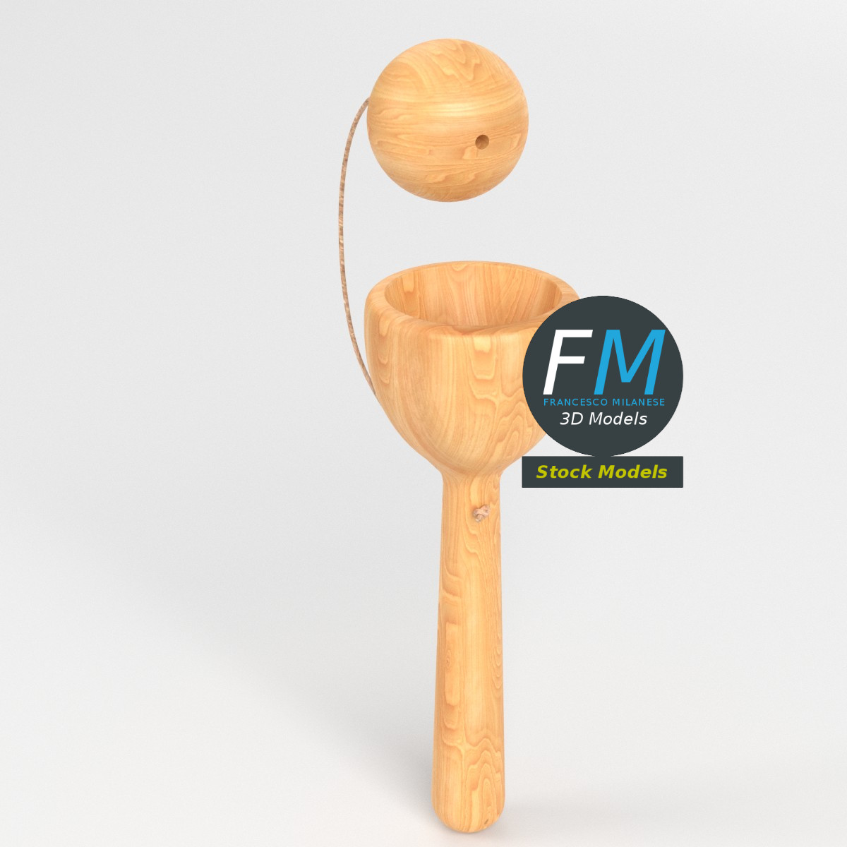 3D-Modell - Becher-und-Kugel-Spiel - 02