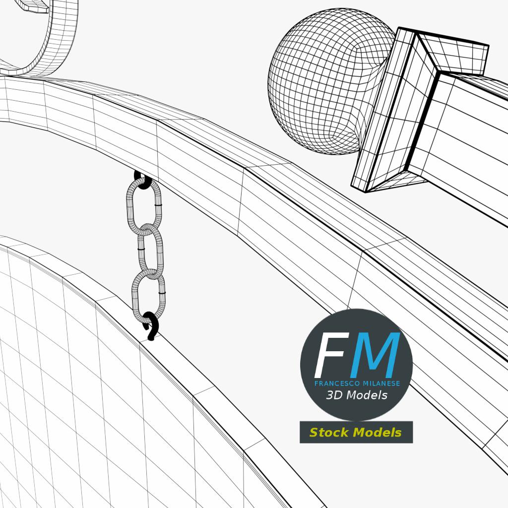 3D-Modell - Gebogenes Hängeschild - 08
