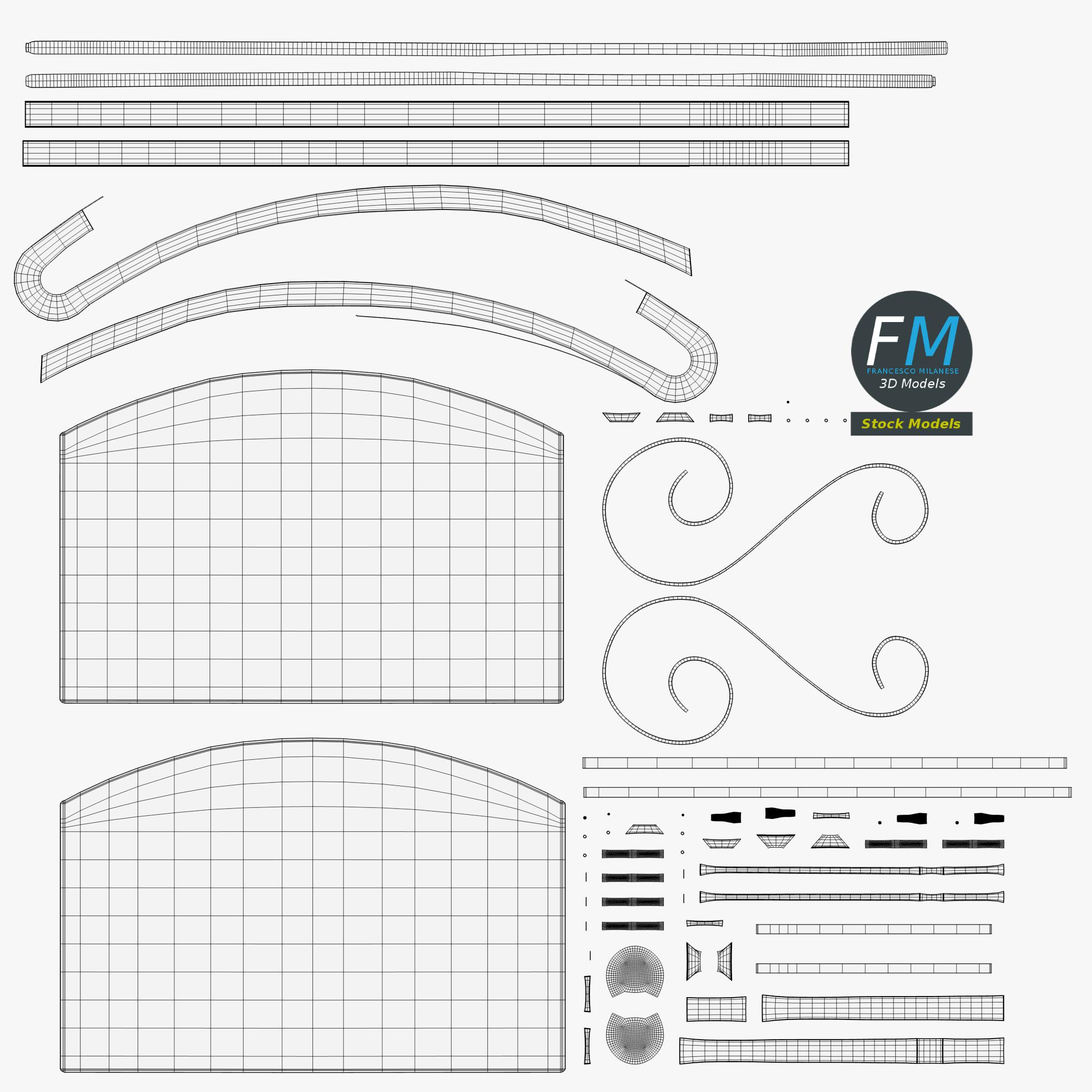 3D-Modell - Gebogenes Hängeschild - 11 3D-Modell - Gebogenes Hängeschild - 11