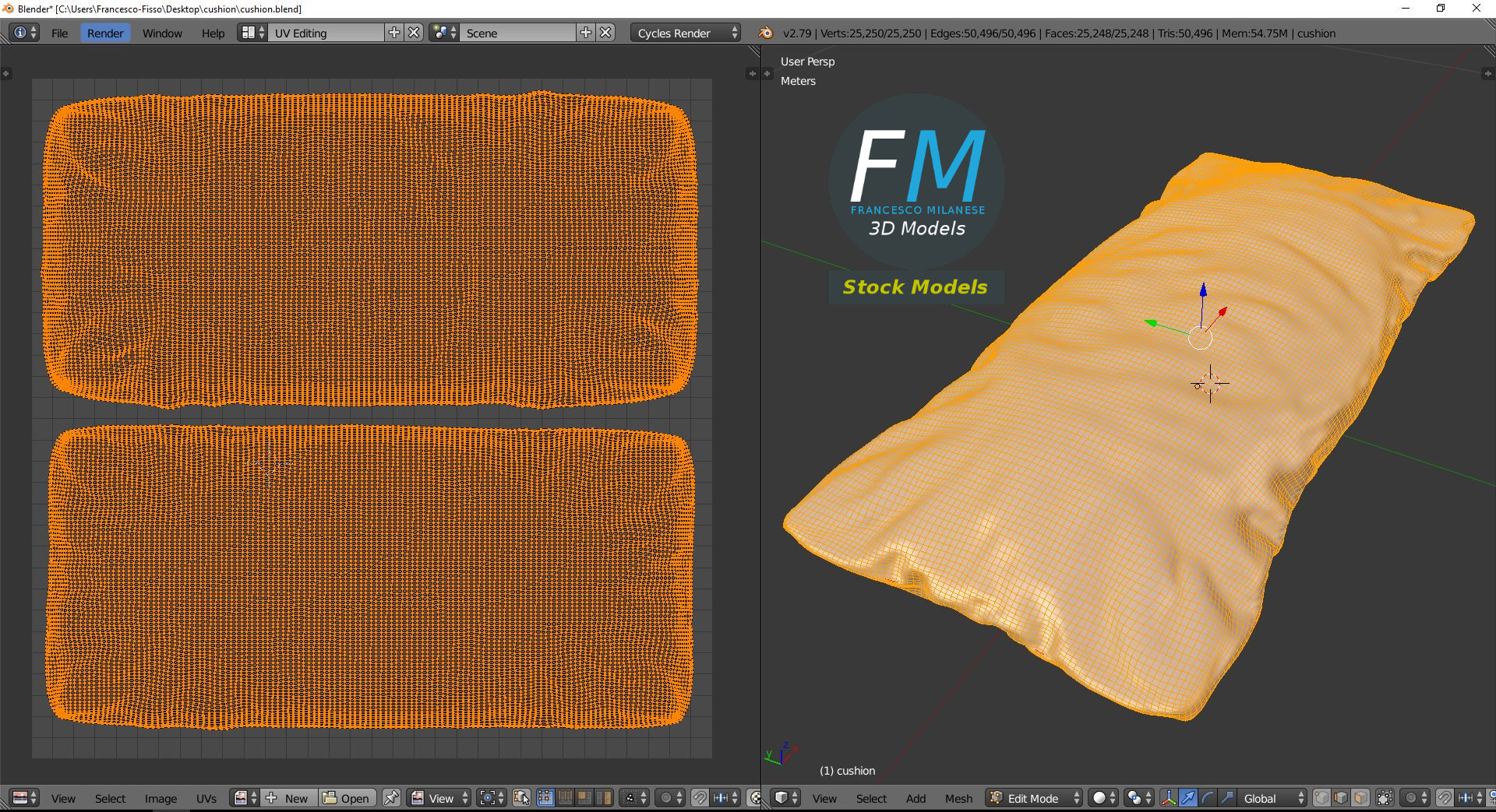 3D-Modell - Kissen - 10