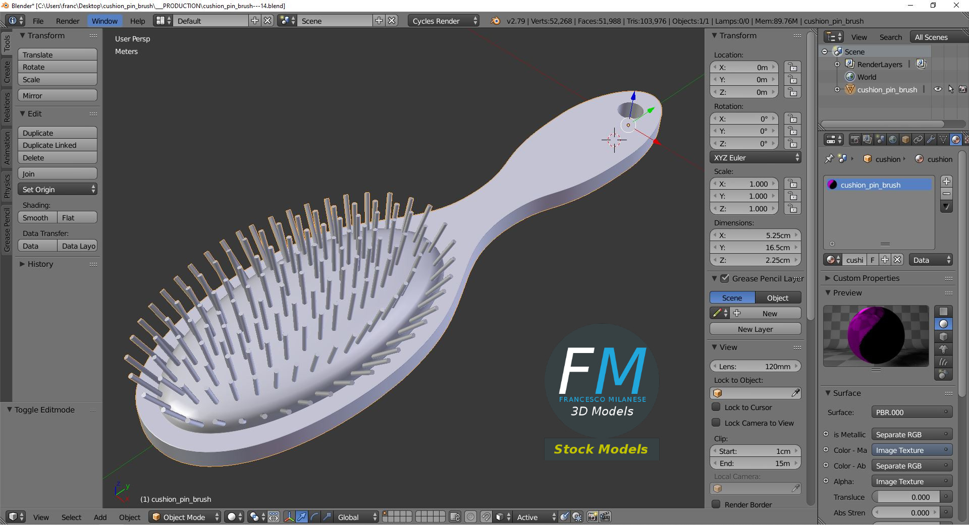 3D-Modell - Pneumatikbürste - 09