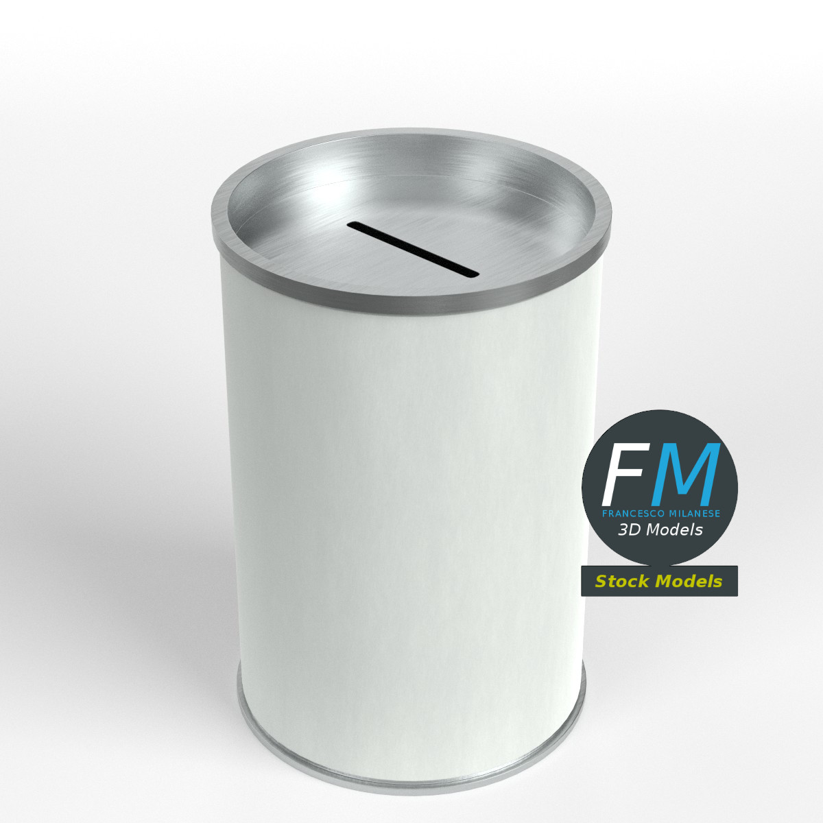 3D-Modell - Zylindrische Spardose - 01
