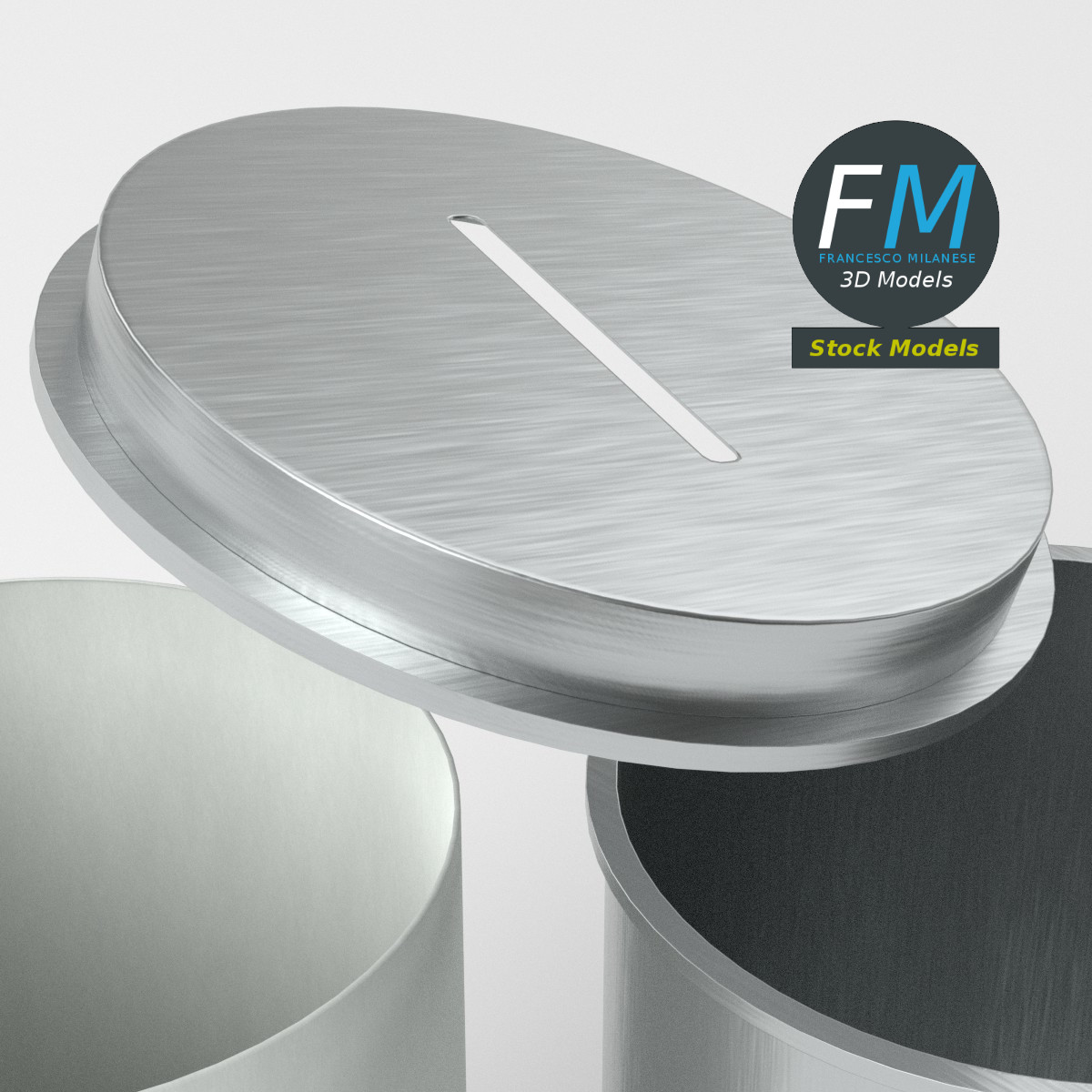 3D-Modell - Zylindrische Spardose - 05