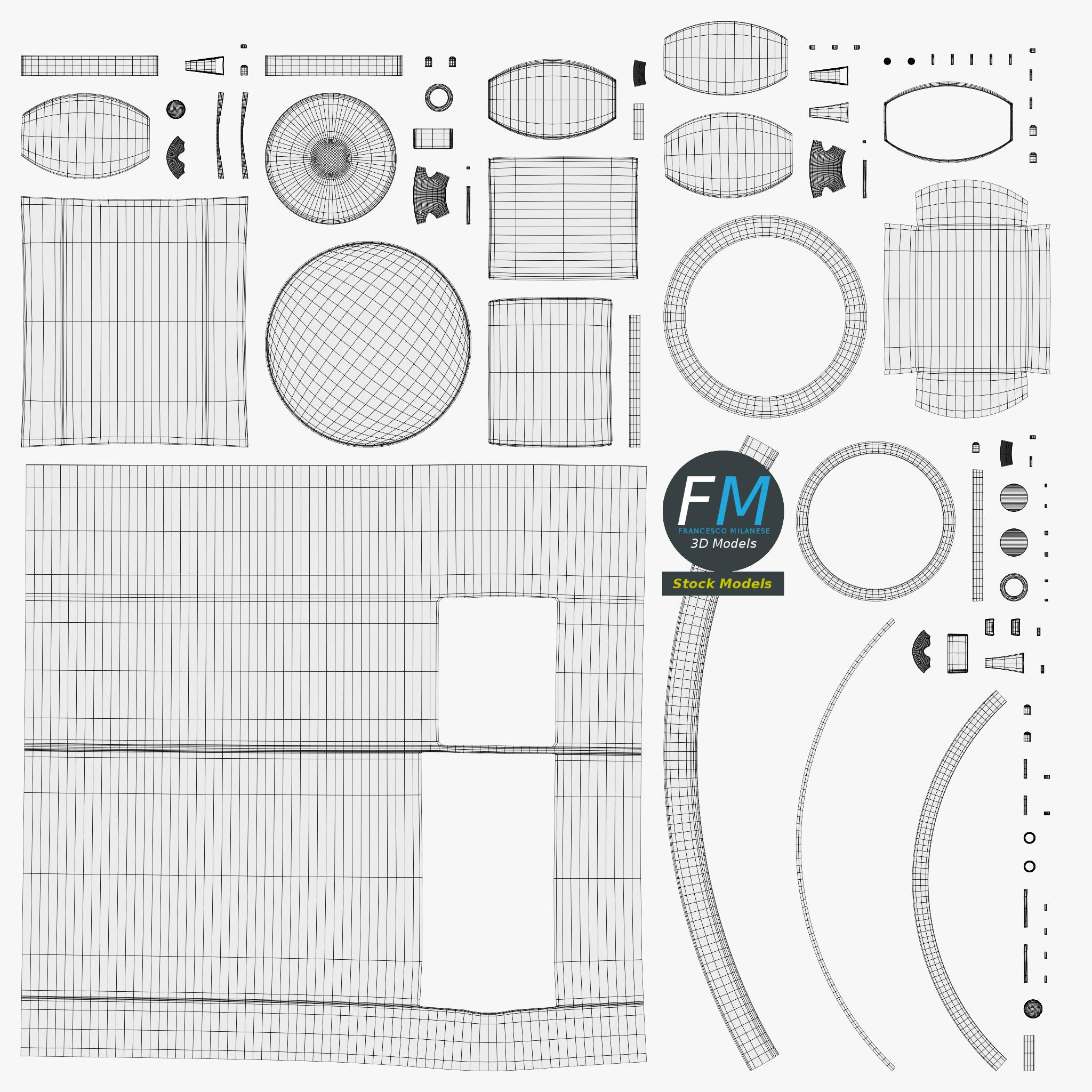 3D-Modell - Zylindrischer Wasserspender mit Wasserflasche - 12