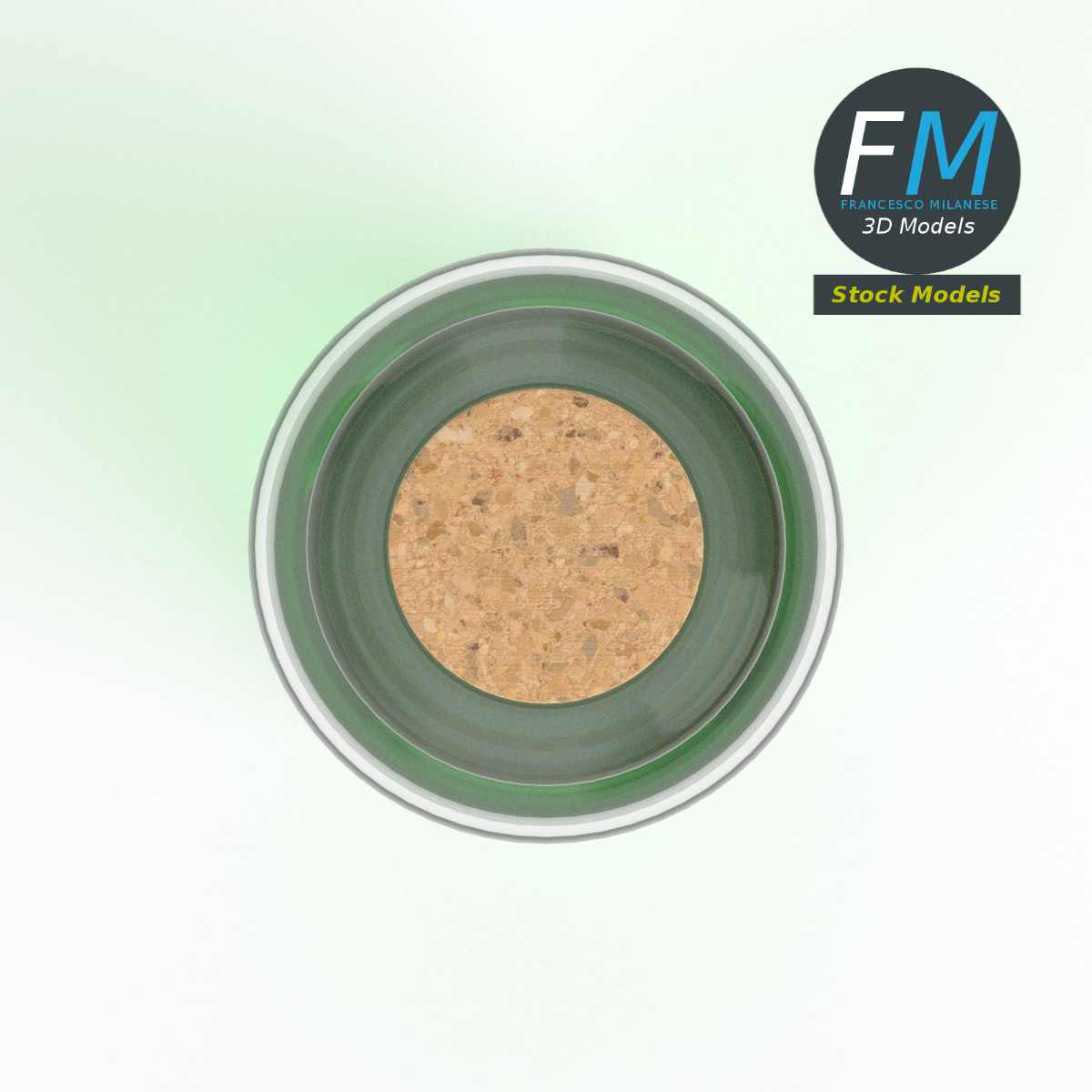 3D-Modell - Zylindrische Trankflasche - 06