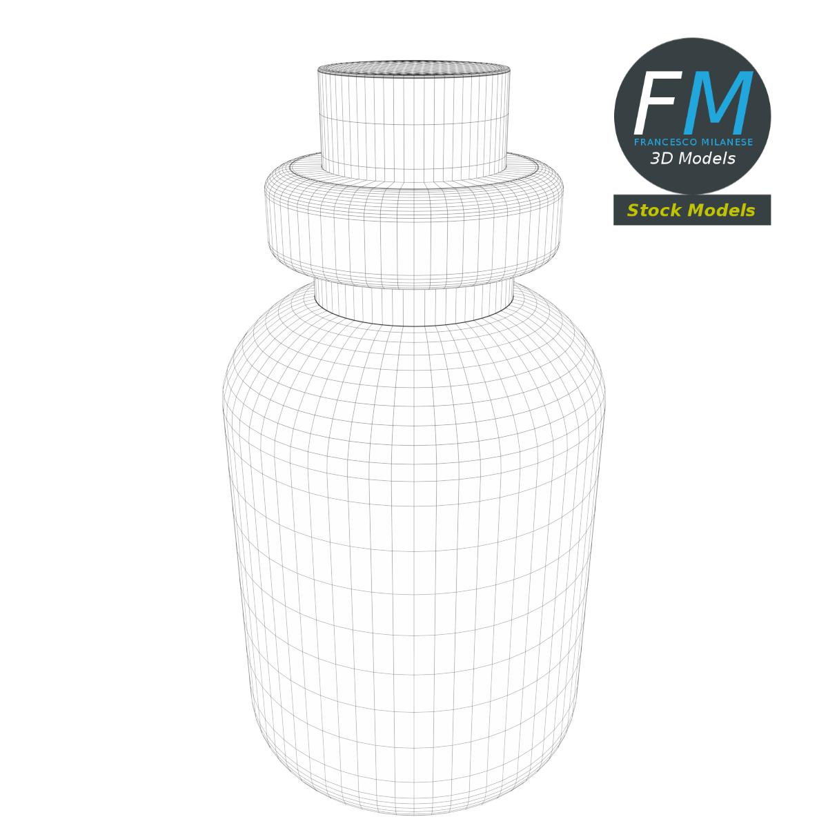 3D-Modell - Zylindrische Trankflasche - 07