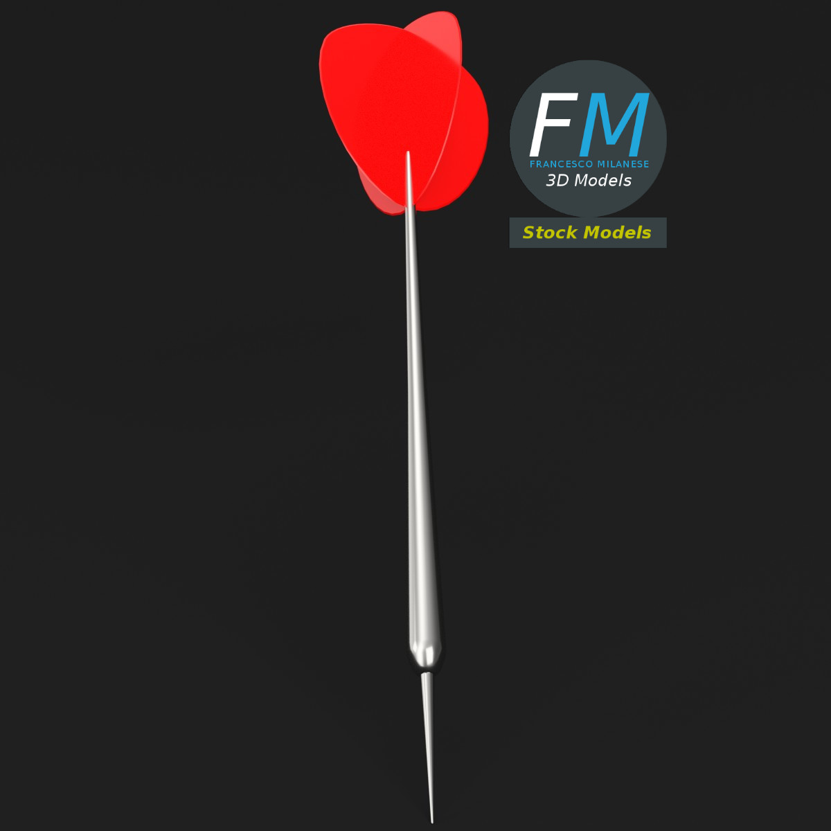 3D-Modell - Dartpfeil - 02