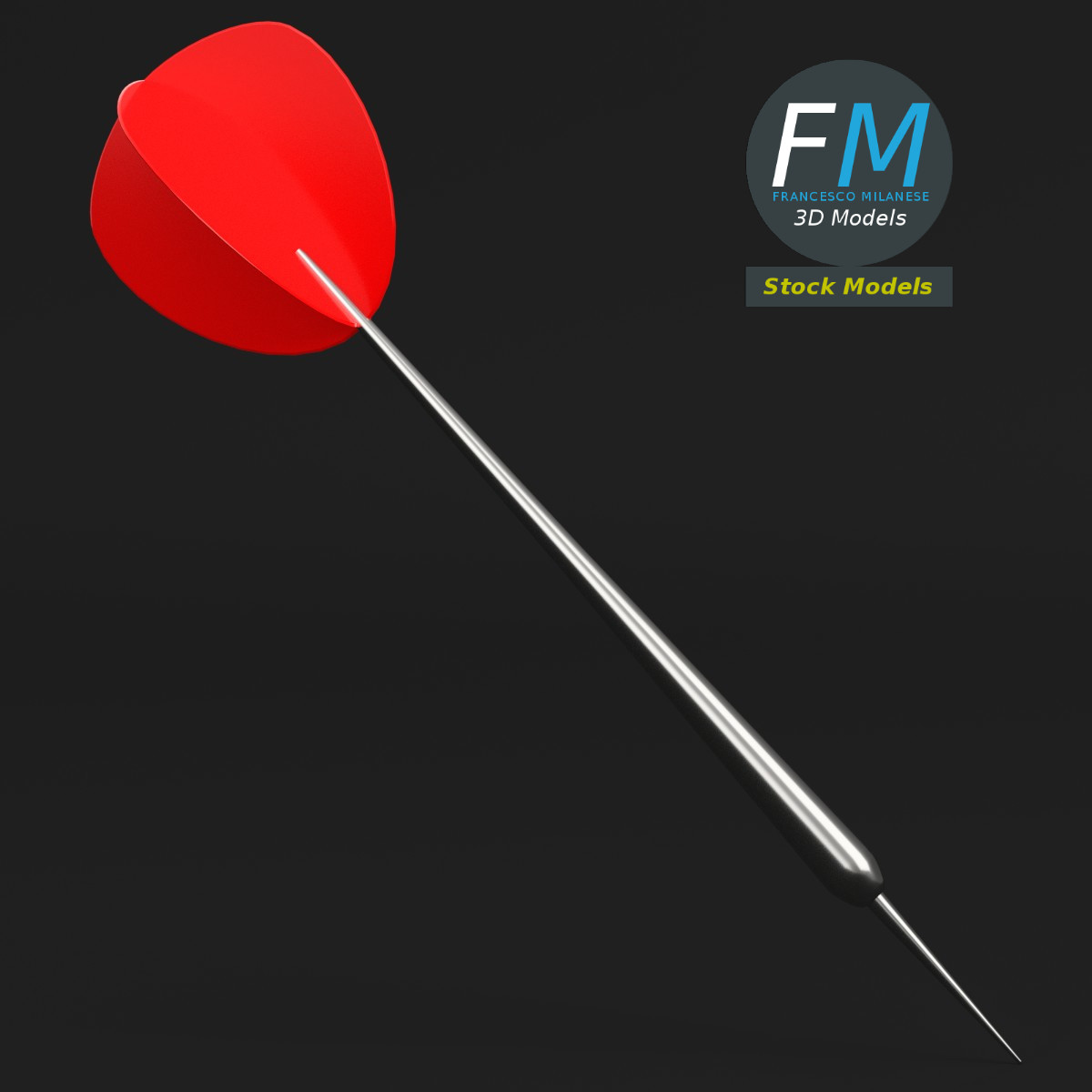 3D-Modell - Dartpfeil - 03