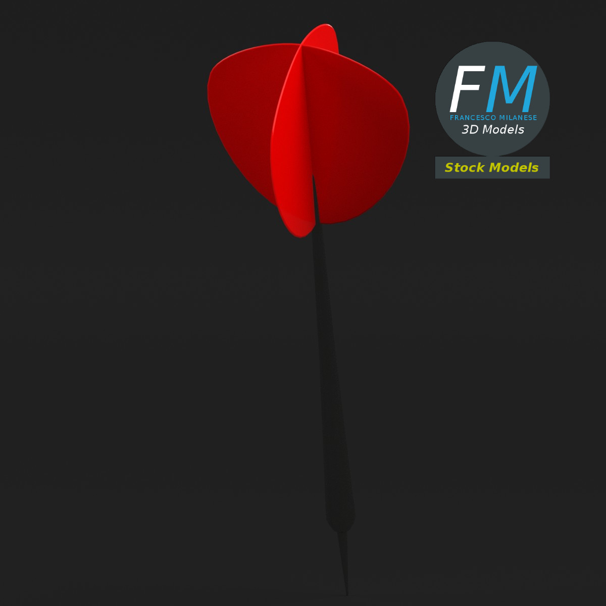 3D-Modell - Dartpfeil - 04