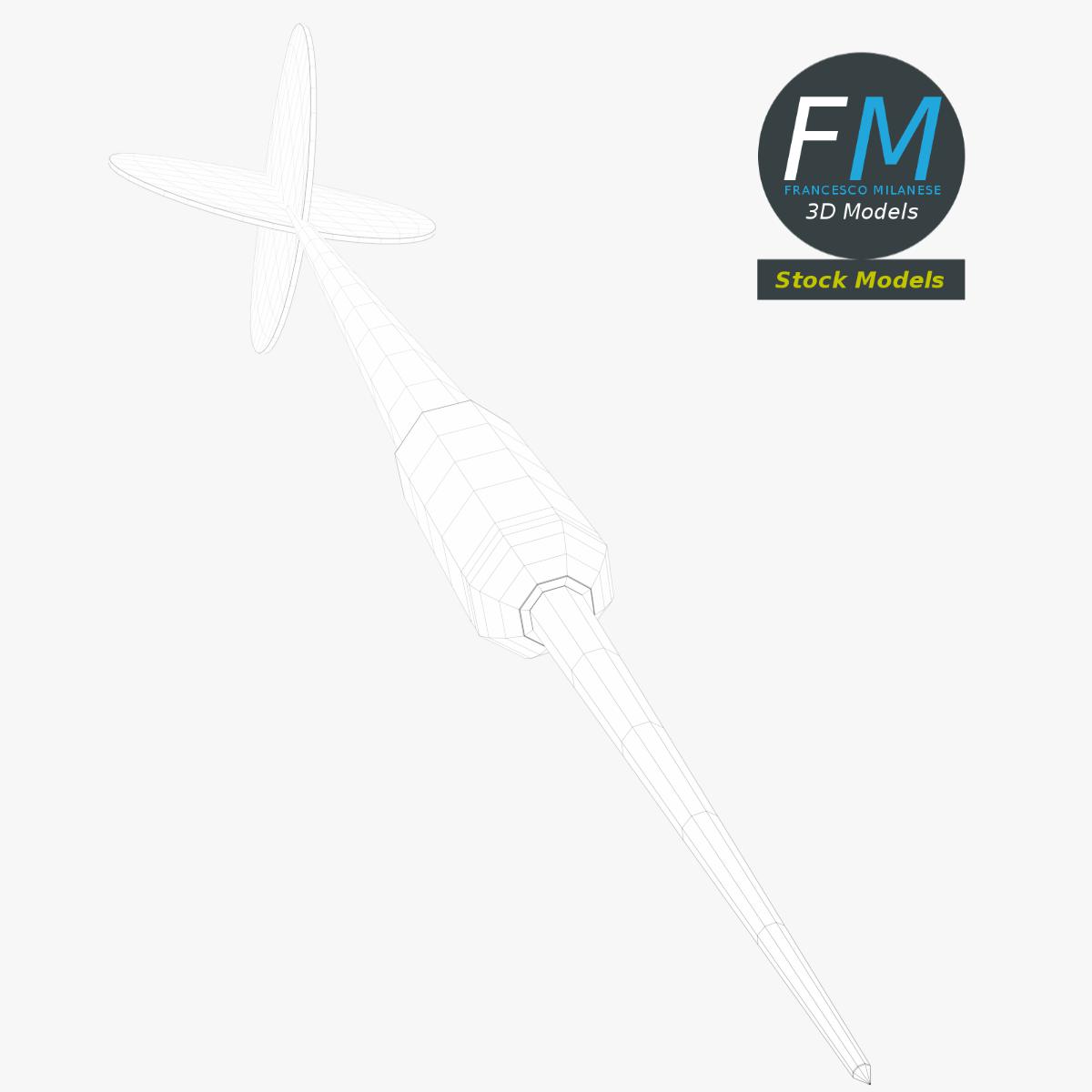 3D-Modell - Dartpfeil - 07
