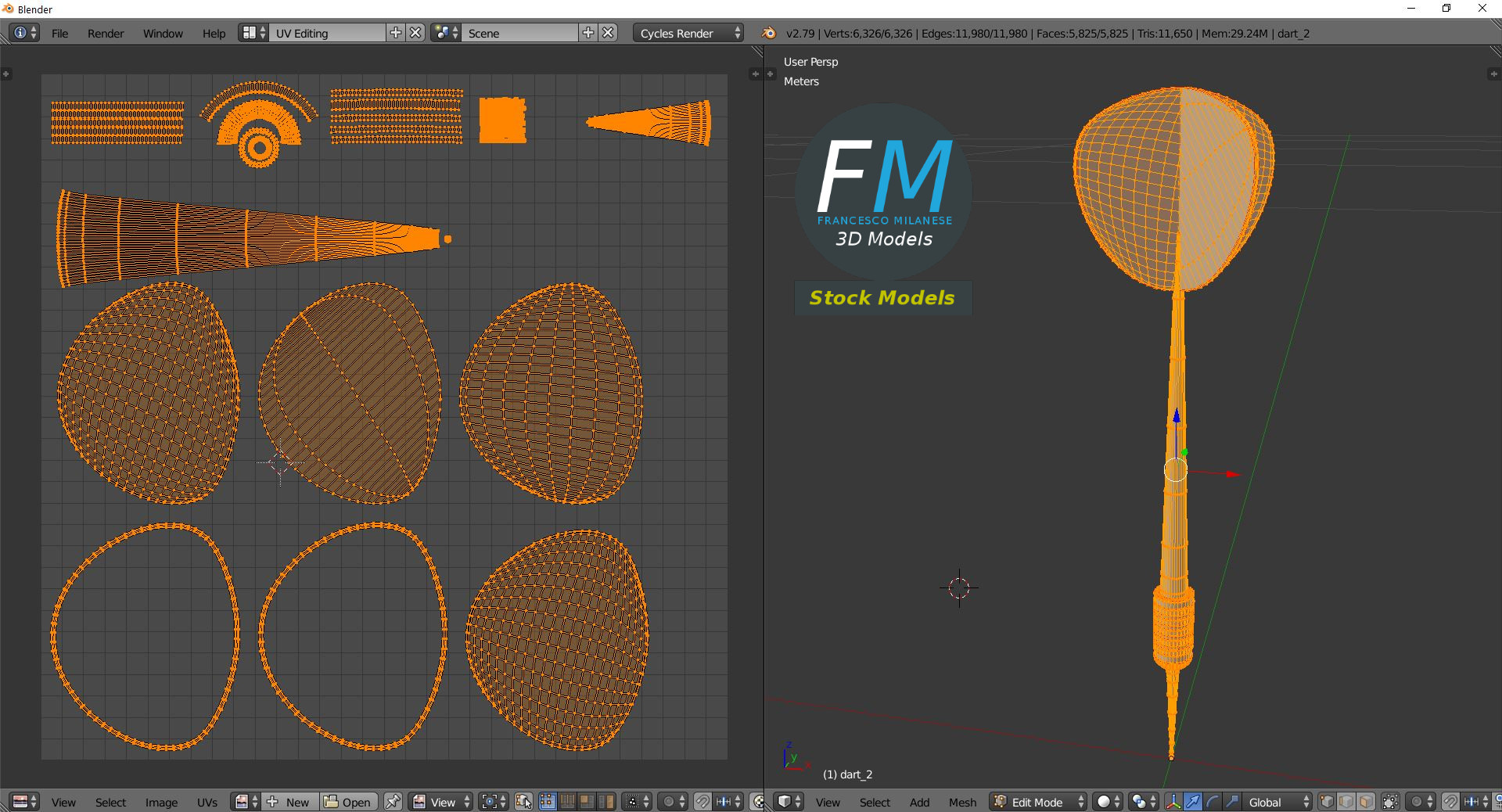 3D-Modell - Dartpfeil - 10