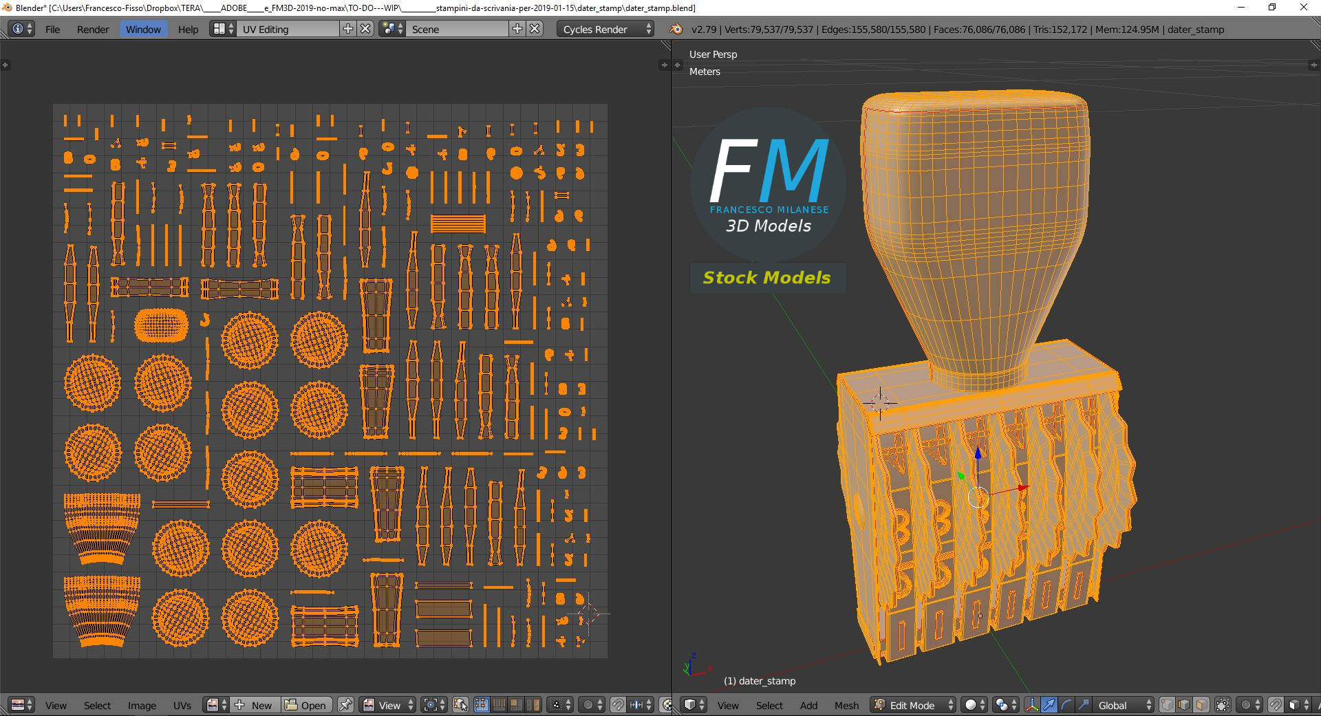 3D-Modell - Datumsstempel - 10