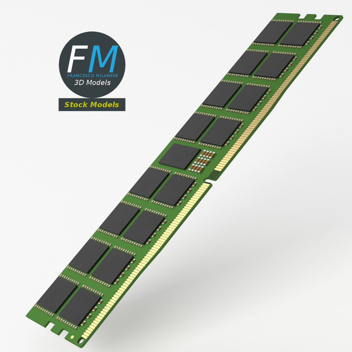 3D-Modell - DDR5-RAM-Speichermodul - 05