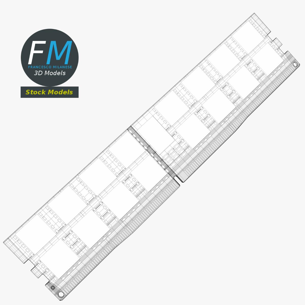 3D-Modell - DDR5-RAM-Speichermodul - 08