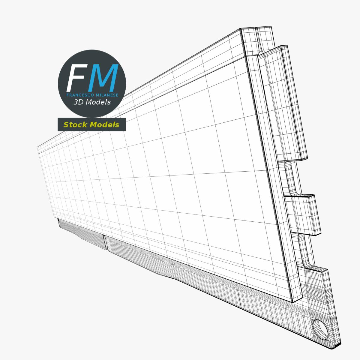 3D-Modell - DDR5-RAM-Modul mit Kühlkörper - 07