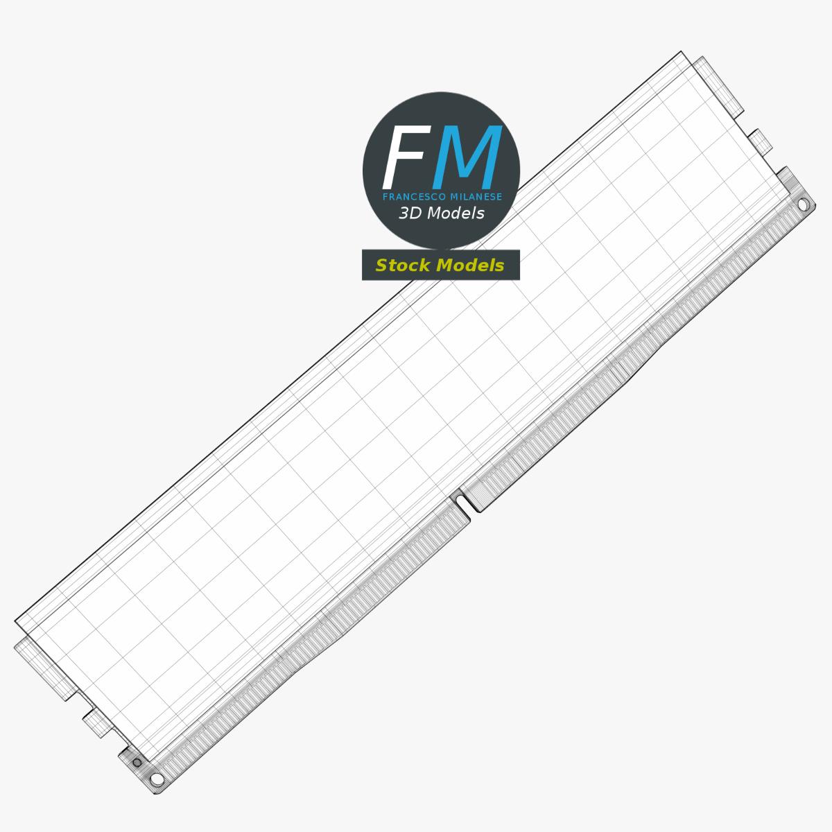 3D-Modell - DDR5-RAM-Modul mit Kühlkörper - 08