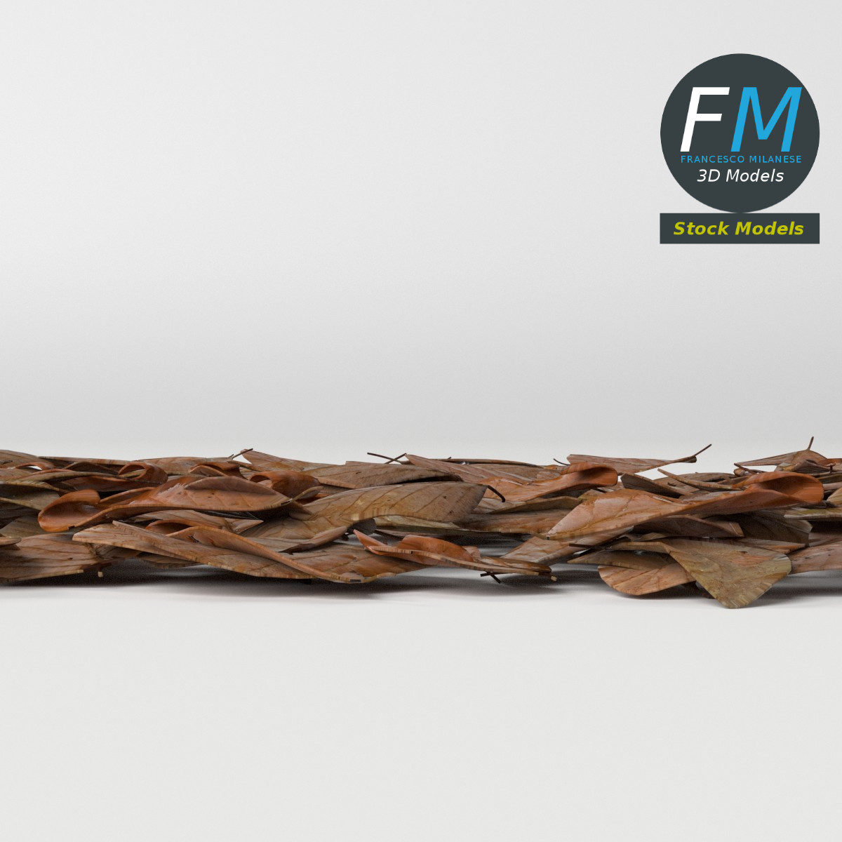 3D-Modell - Bodenmodul mit Trockenen Blättern - 05
