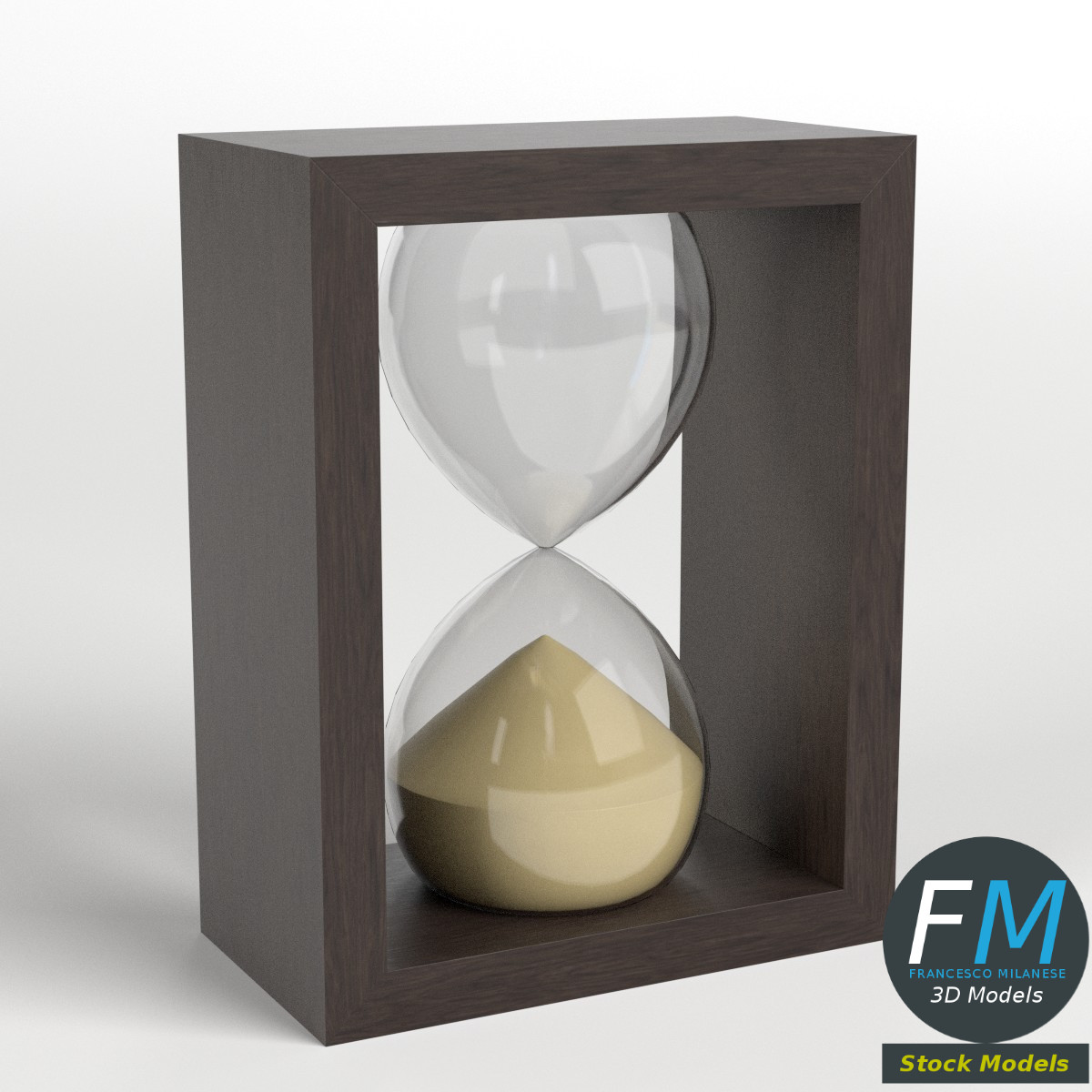 3D-Modell - Dekorative Sanduhr - 01