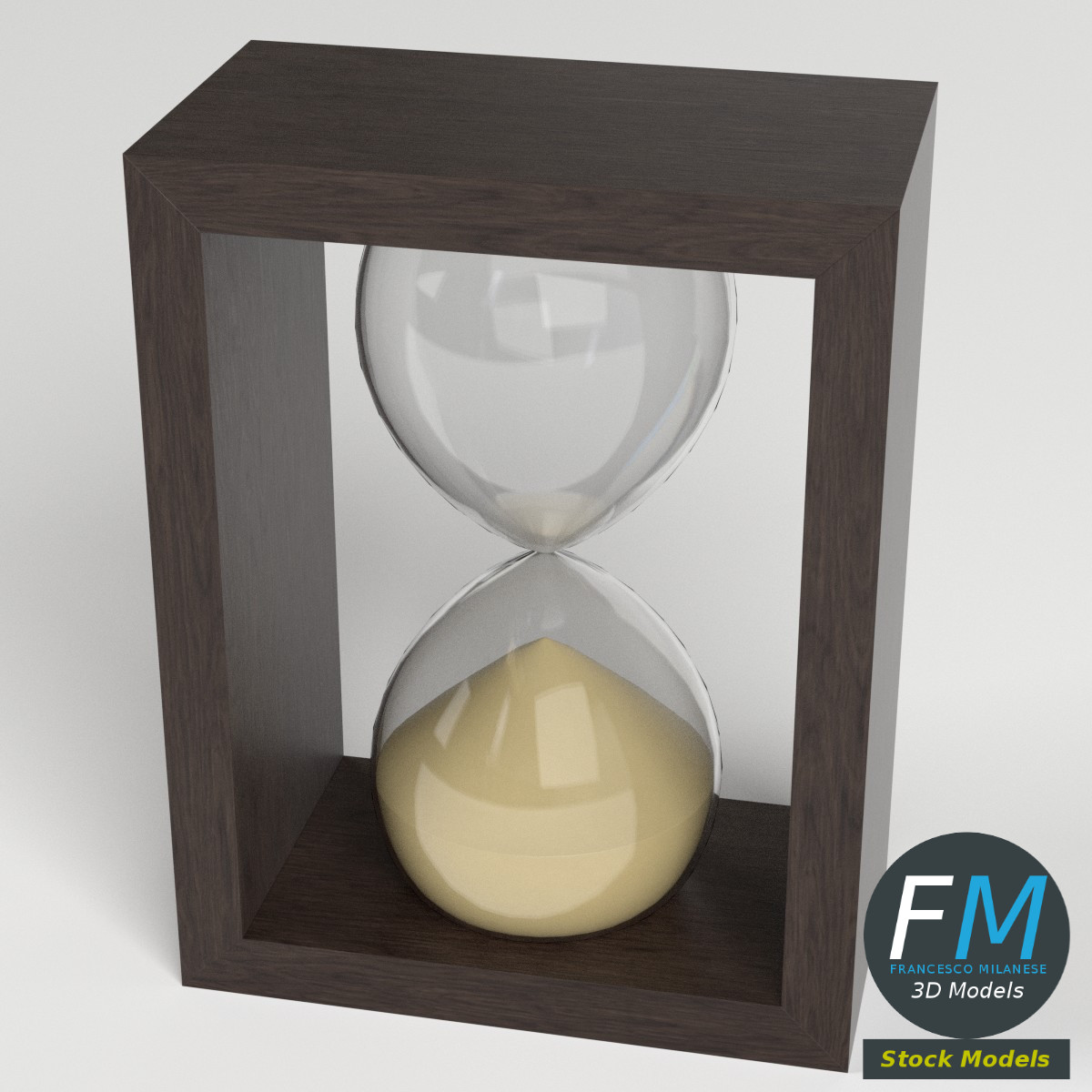3D-Modell - Dekorative Sanduhr - 02
