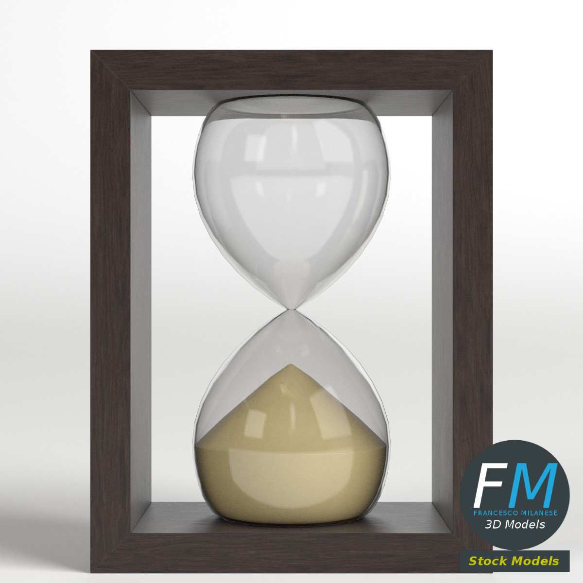 3D-Modell - Dekorative Sanduhr - 03