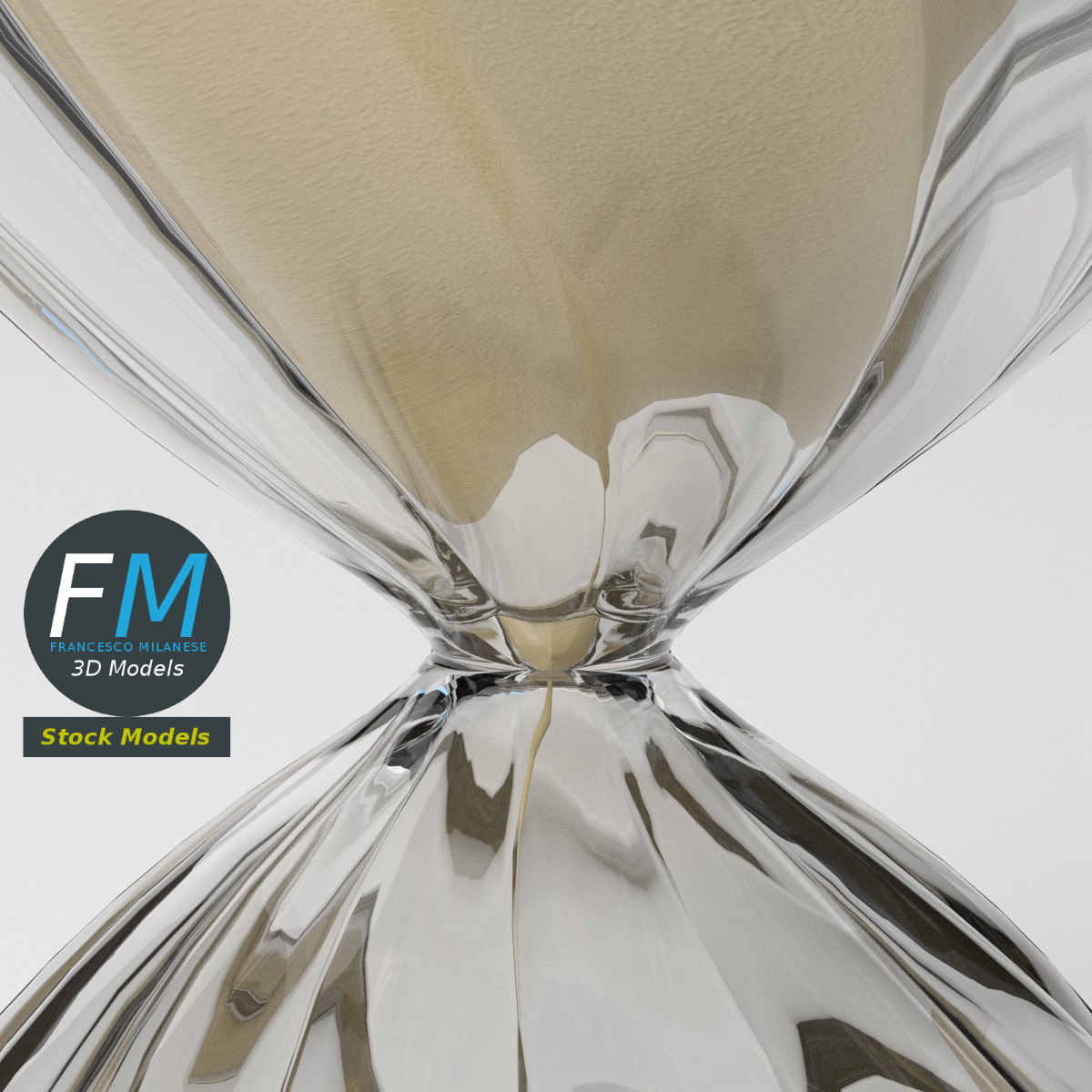 3D-Modell - Dekorative Glas-Sanduhr - 05