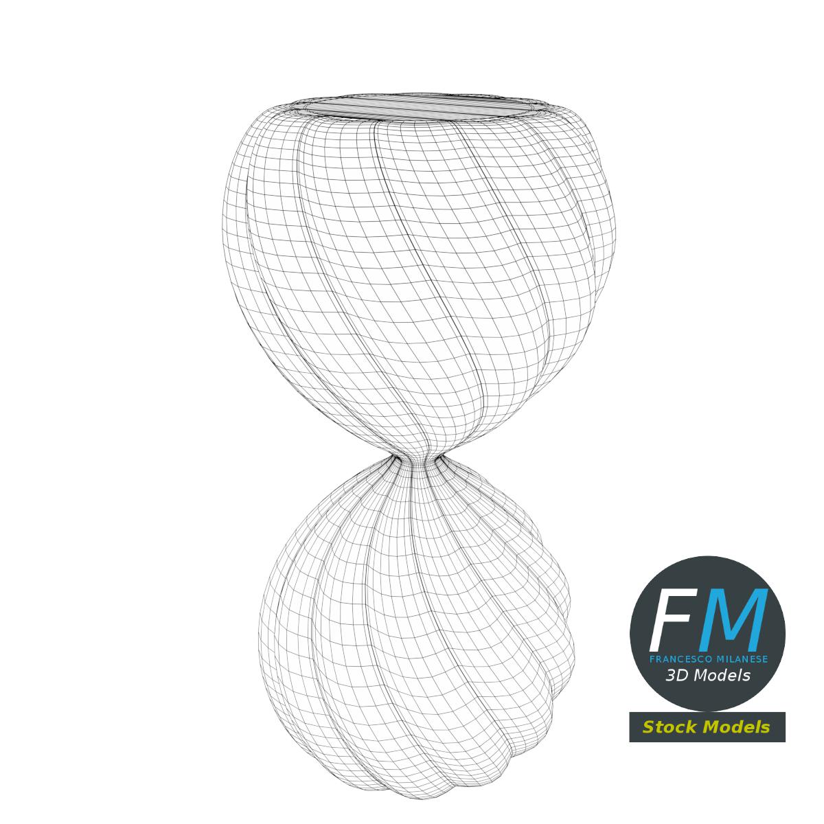 3D-Modell - Dekorative Glas-Sanduhr - 07