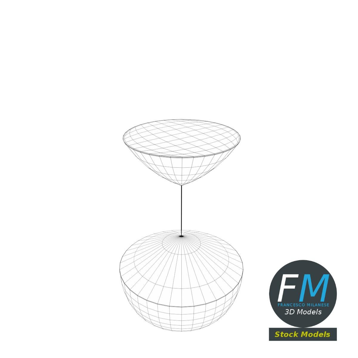 3D-Modell - Dekorative Glas-Sanduhr - 08