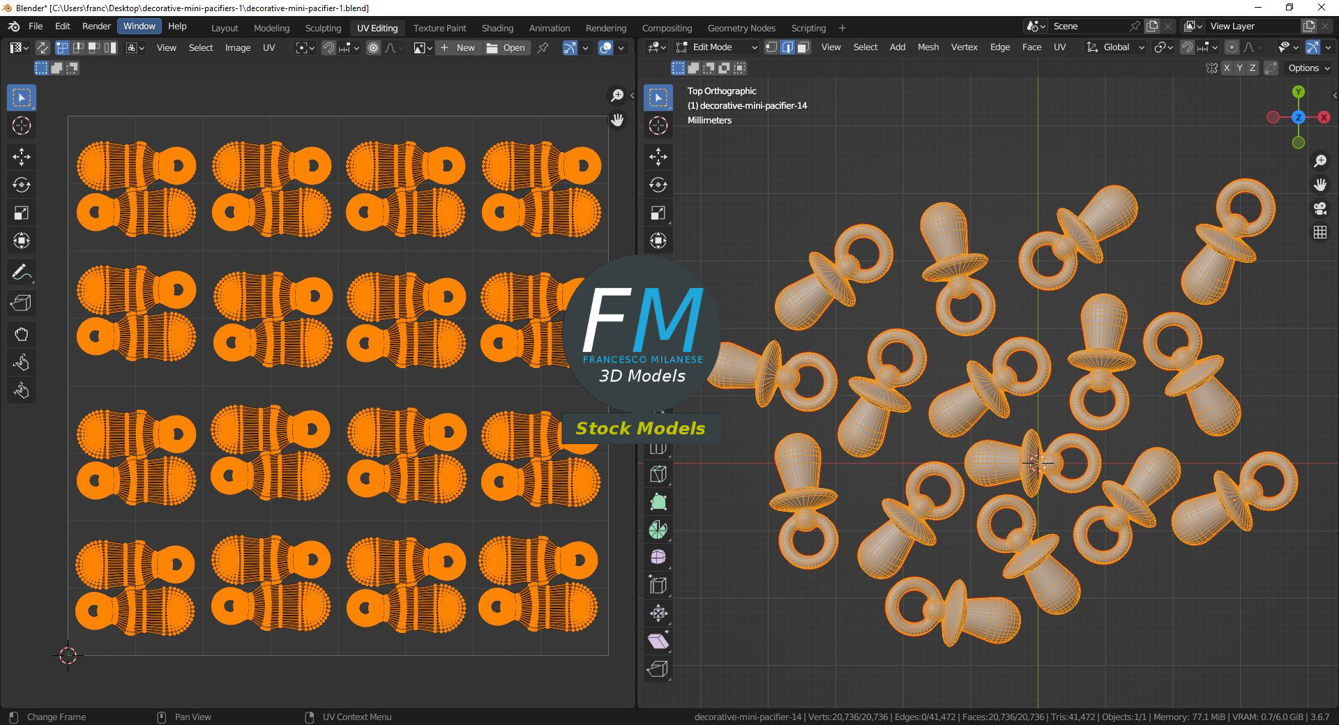 3D-Modell - Dekorative Mini-Schnuller im Set - 10