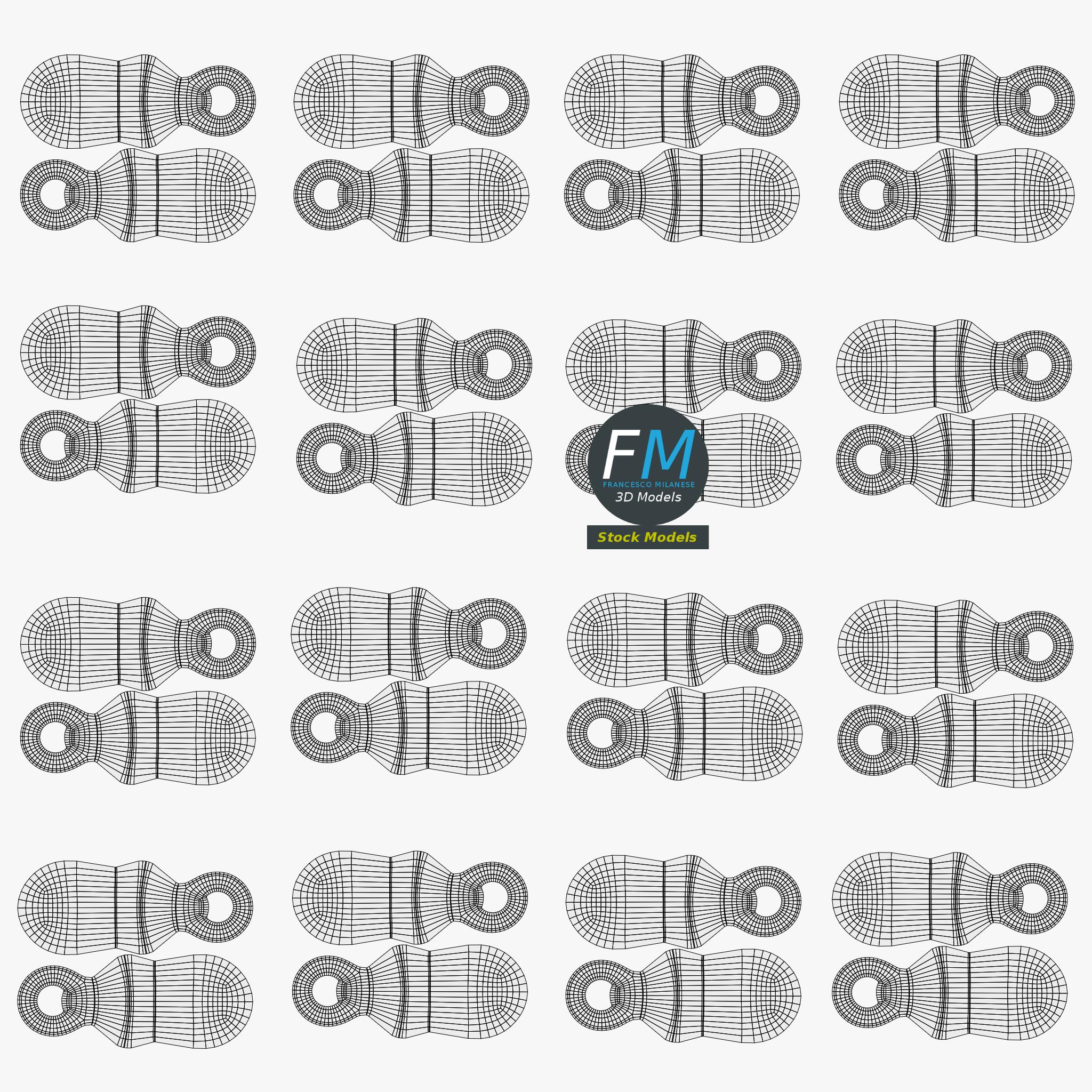 3D-Modell - Dekorative Mini-Schnuller im Set - 11 3D-Modell - Dekorative Mini-Schnuller im Set - 11