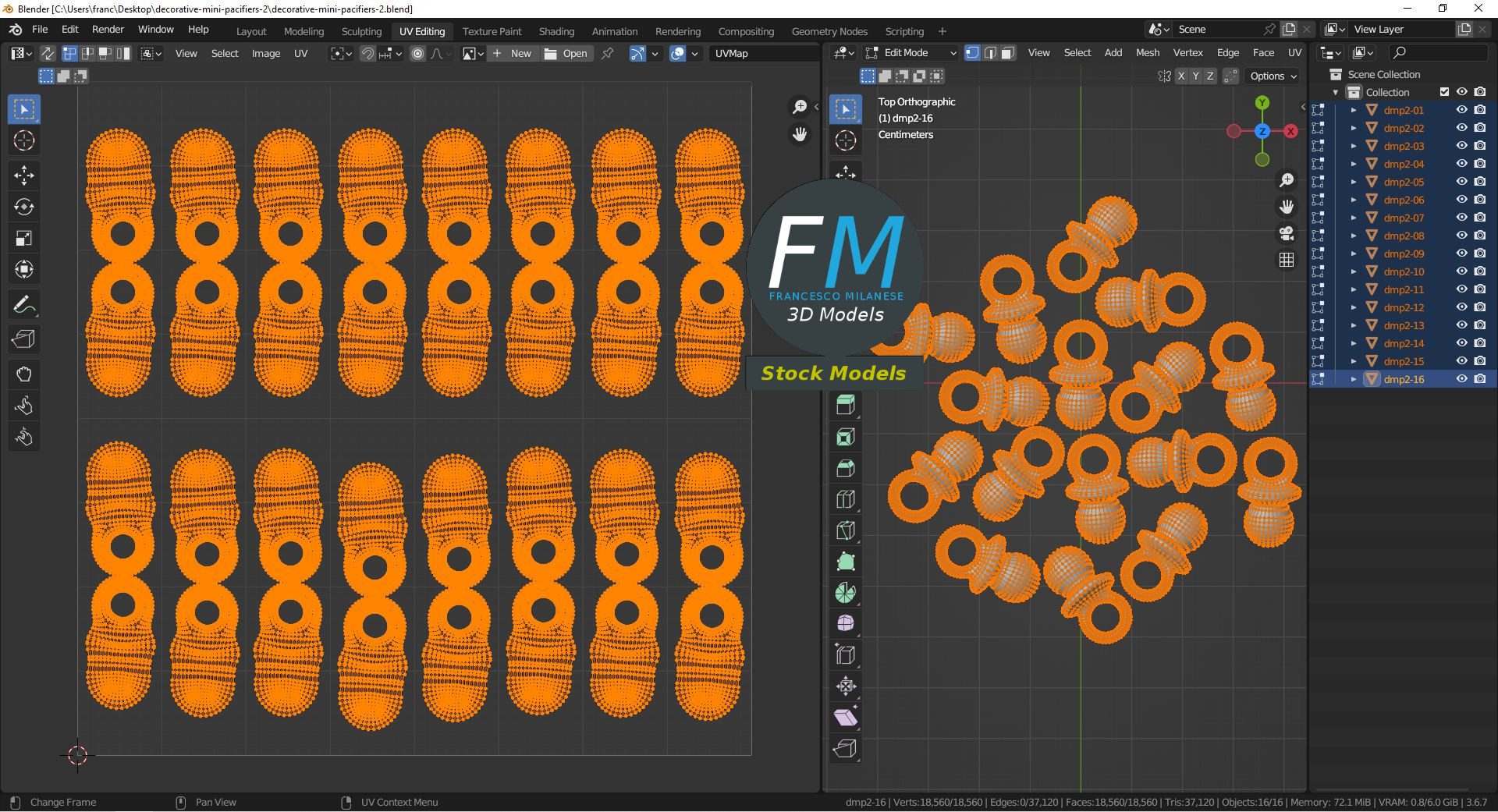 3D-Modell - Dekorative Mini-Schnuller im Set - 10