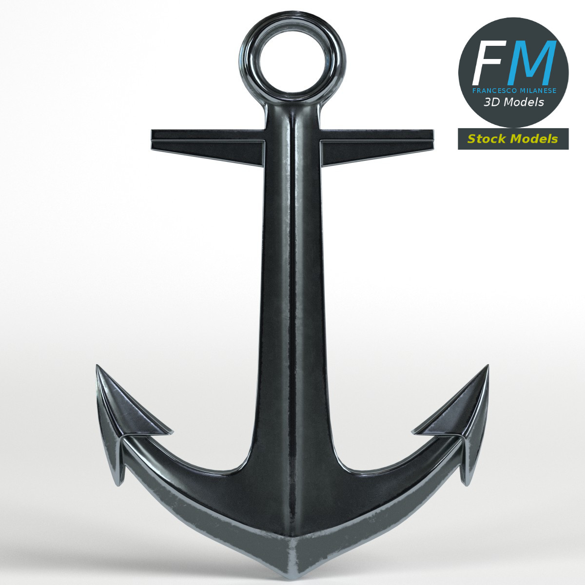 3D-Modell - Dekorativer Anker - 01