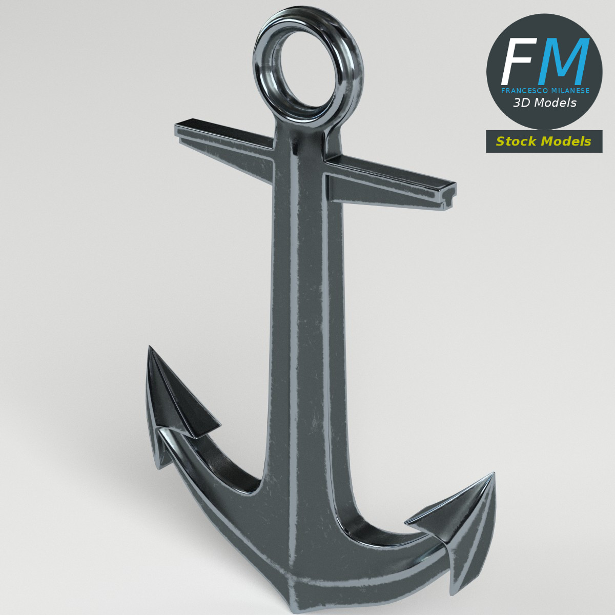3D-Modell - Dekorativer Anker - 02