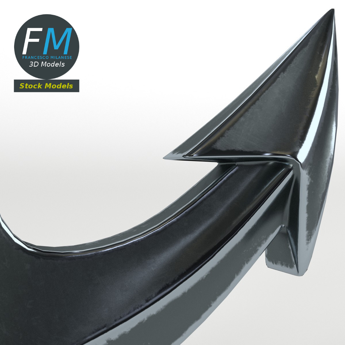 3D-Modell - Dekorativer Anker - 03
