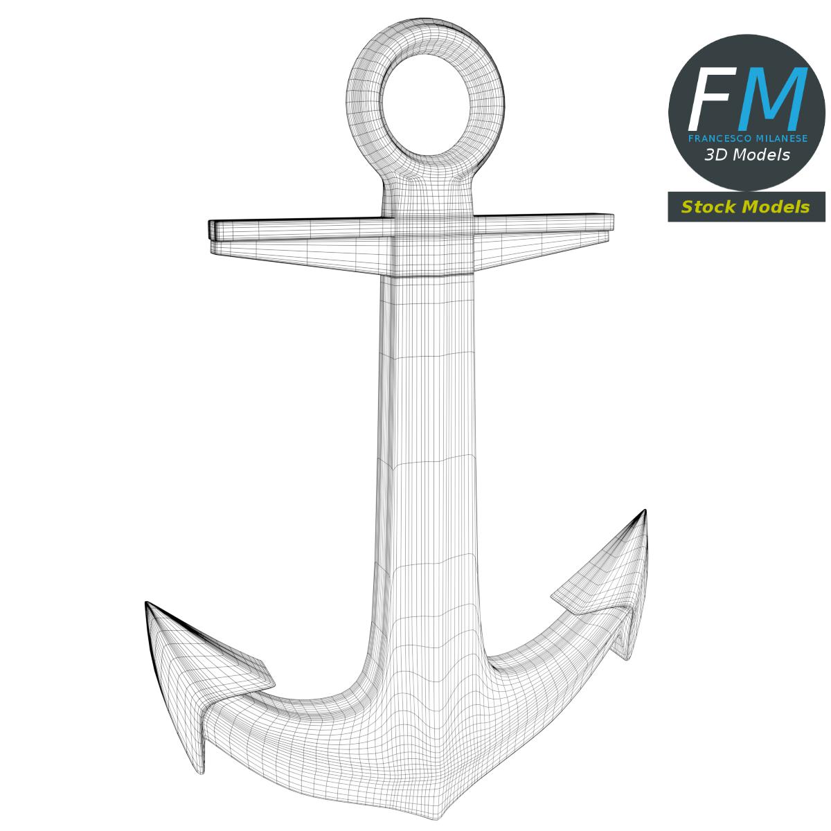 3D-Modell - Dekorativer Anker - 07