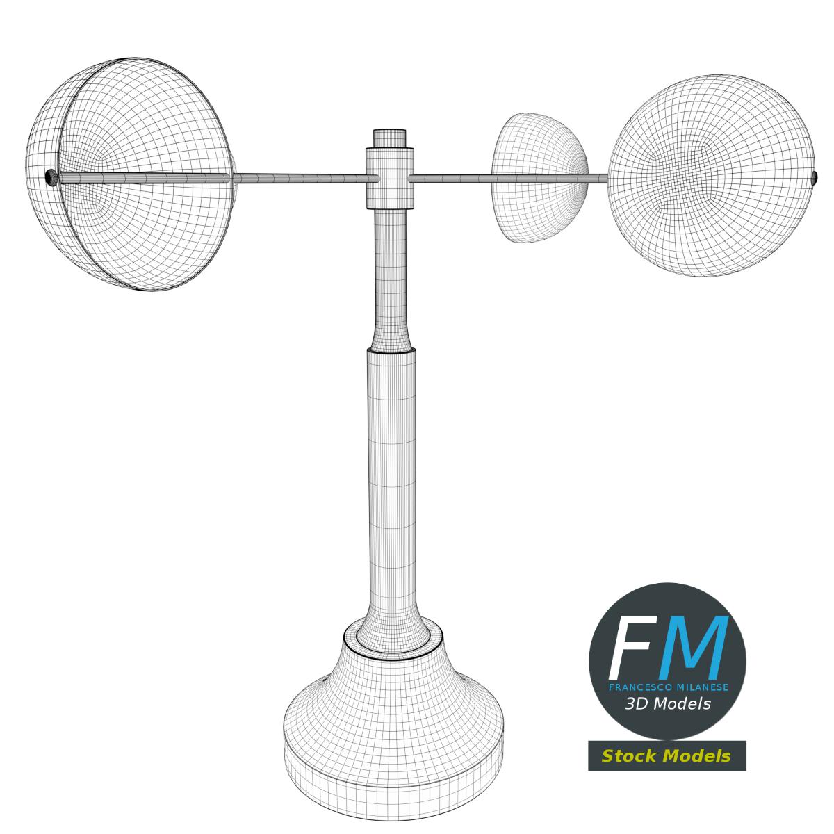 3D-Modell - Dekorativer Schalenanemometer - 07