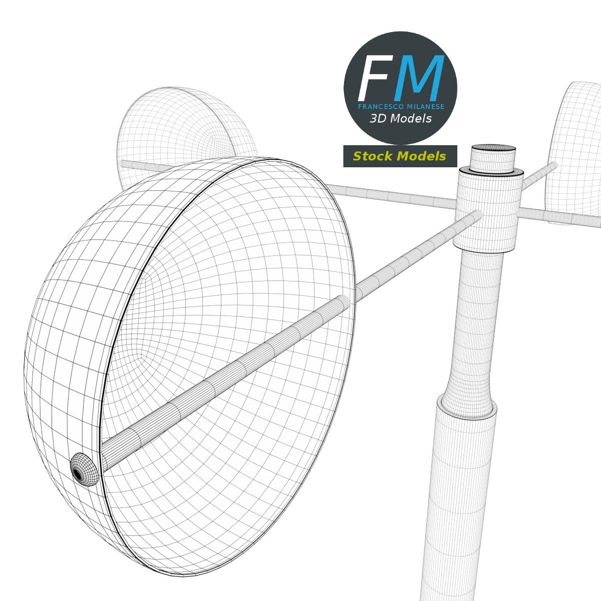 3D-Modell - Dekorativer Schalenanemometer - 08