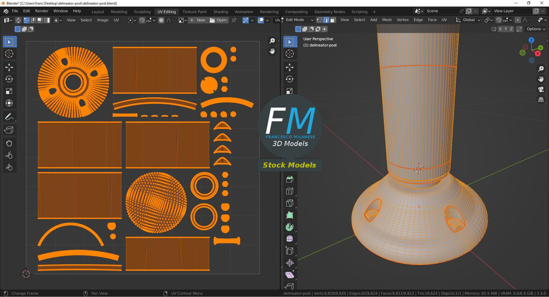 3D-Modell - Flexibler Leitpfosten - 10