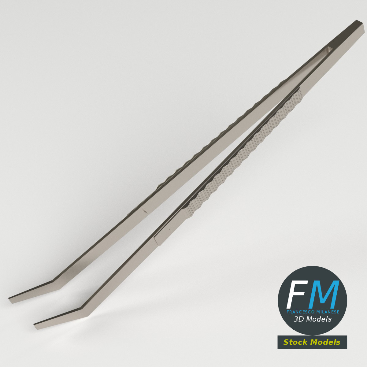 3D-Modell - Dentalpinzette - 02