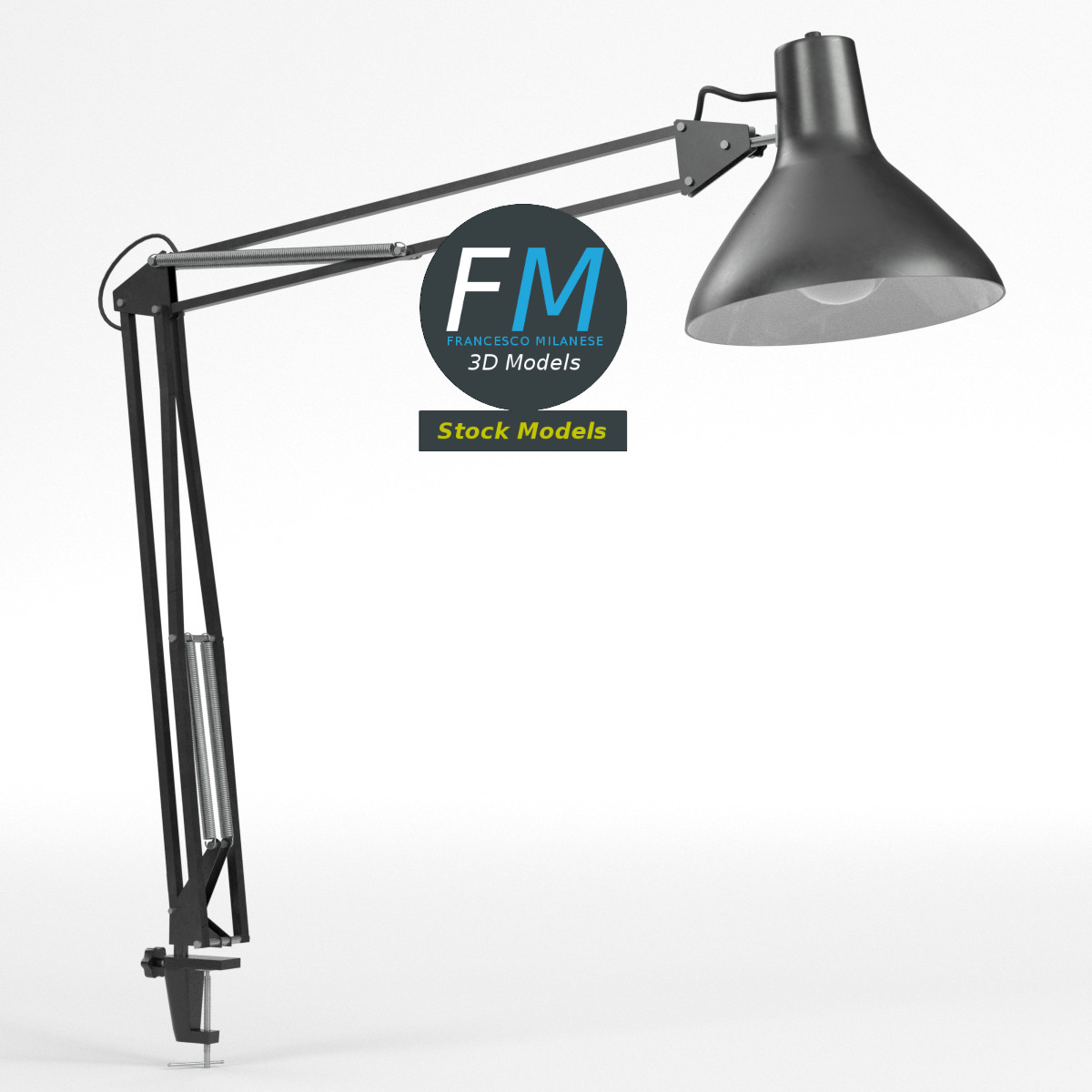 3D-Modell - Schreibtischlampe - 01
