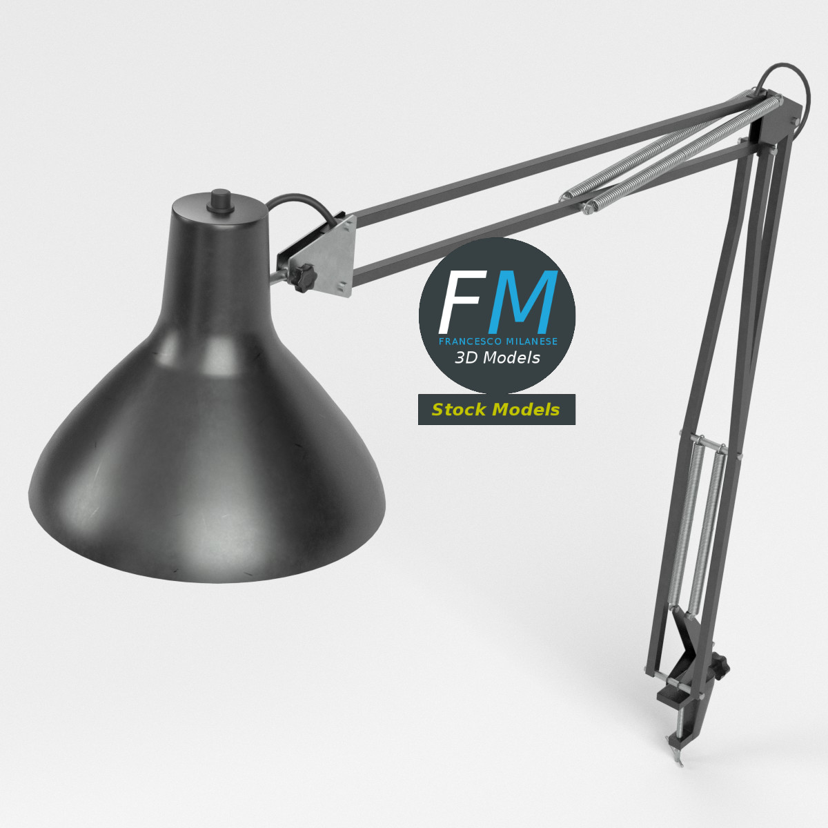 3D-Modell - Schreibtischlampe - 02