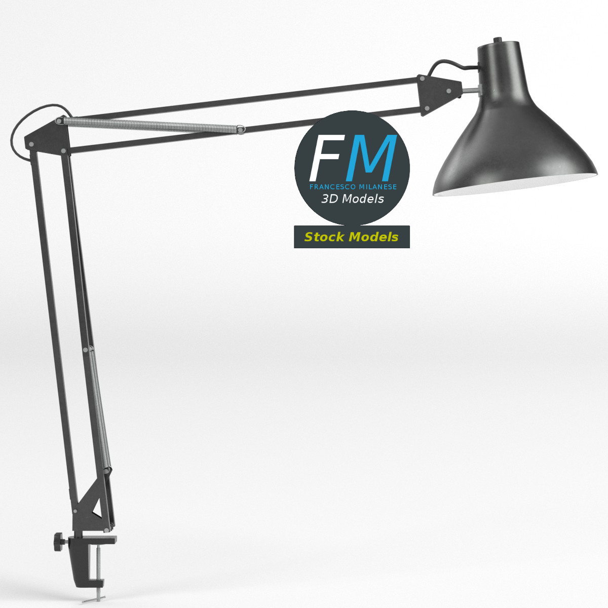 3D-Modell - Schreibtischlampe - 03