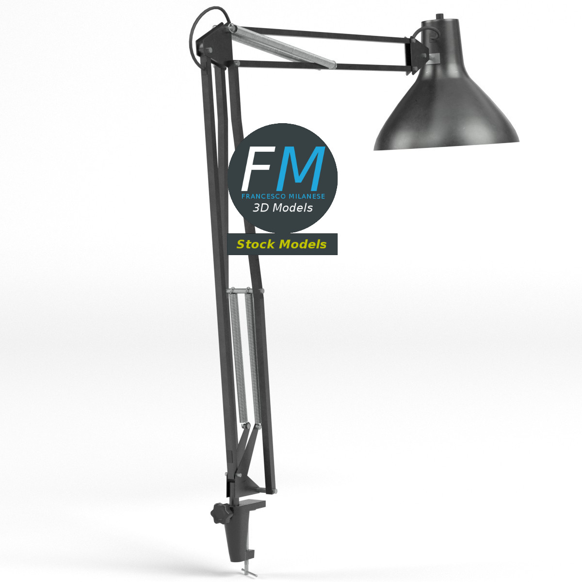 3D-Modell - Schreibtischlampe - 04