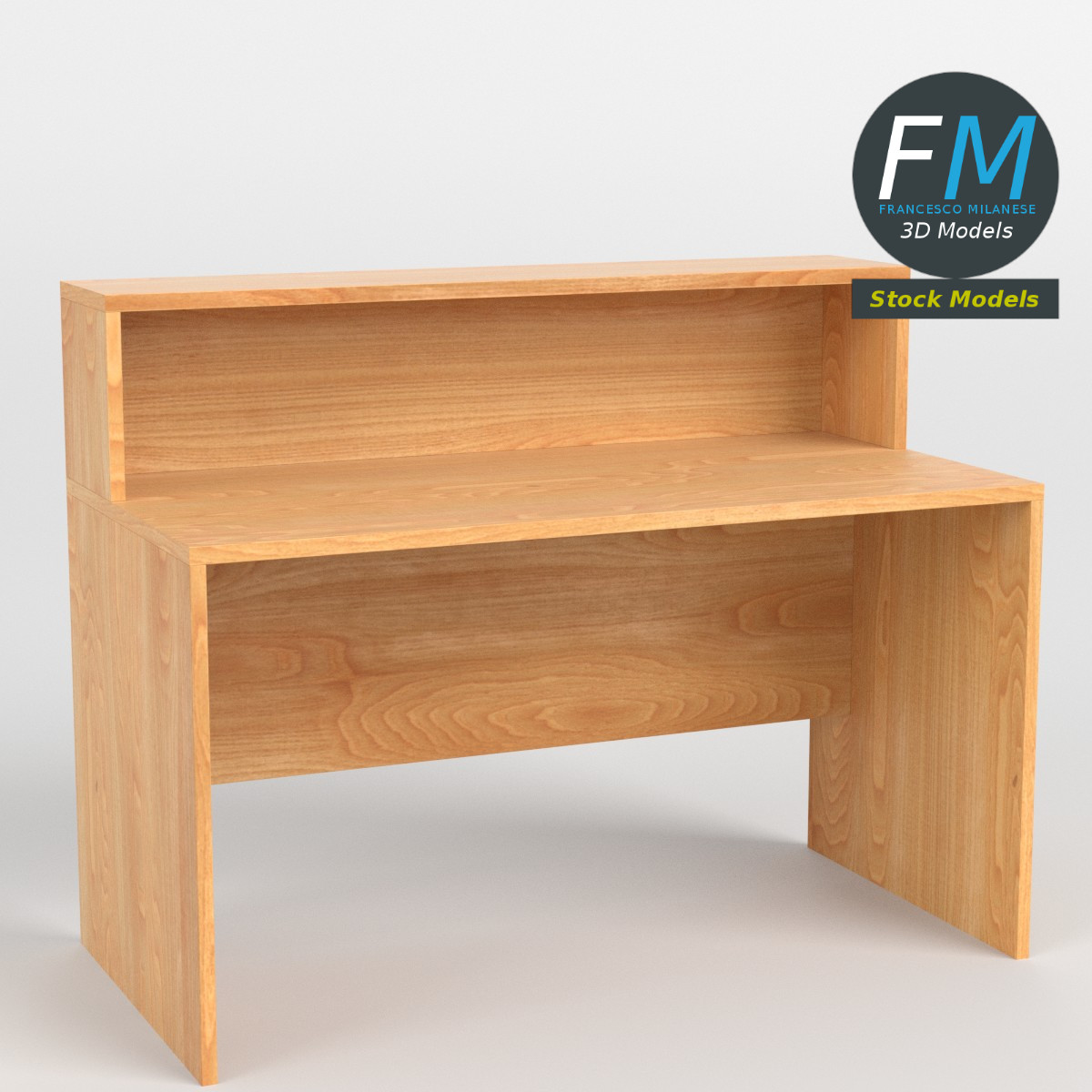 3D-Modell - Schreibtisch - 01