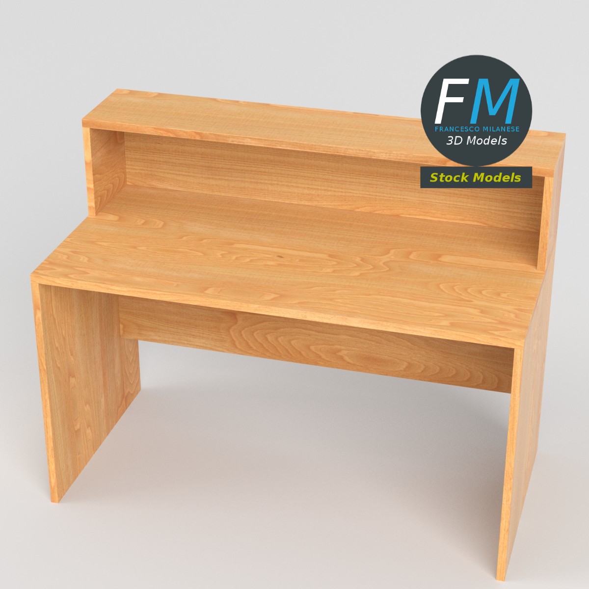 3D-Modell - Schreibtisch - 02