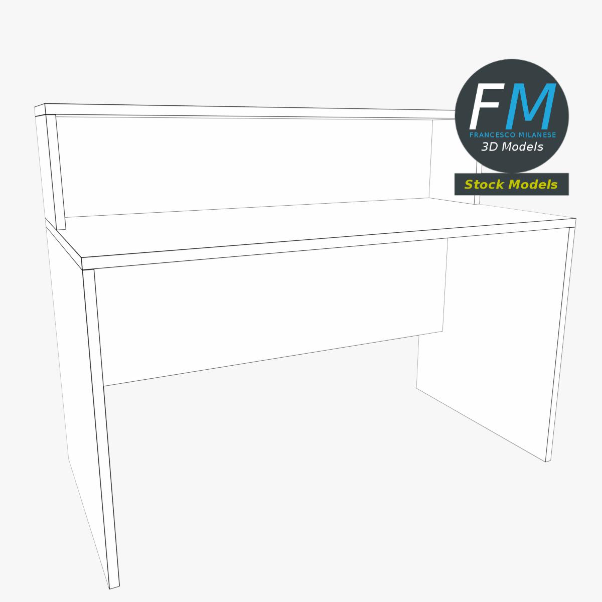 3D-Modell - Schreibtisch - 07