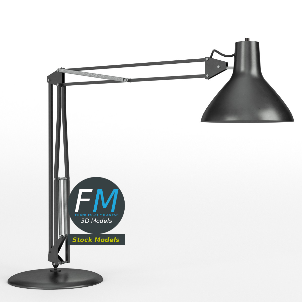 3D-Modell - Schreibtischlampe - 01