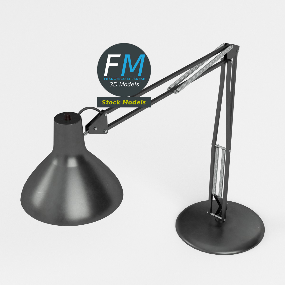3D-Modell - Schreibtischlampe - 02
